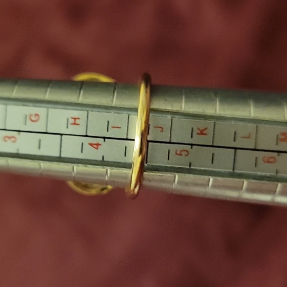 Red Gold Dripping Valentines Day True Love Midi Ring Size 4.5 - Picture 7 of 9